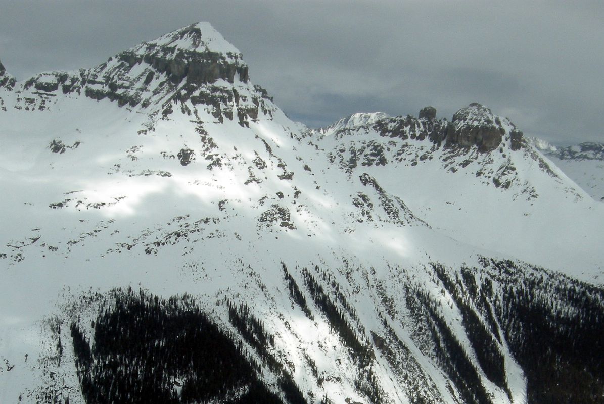 28 Terrapin Mountain, The Towers From Helicopter Between Mount Assiniboine And Canmore In Winter